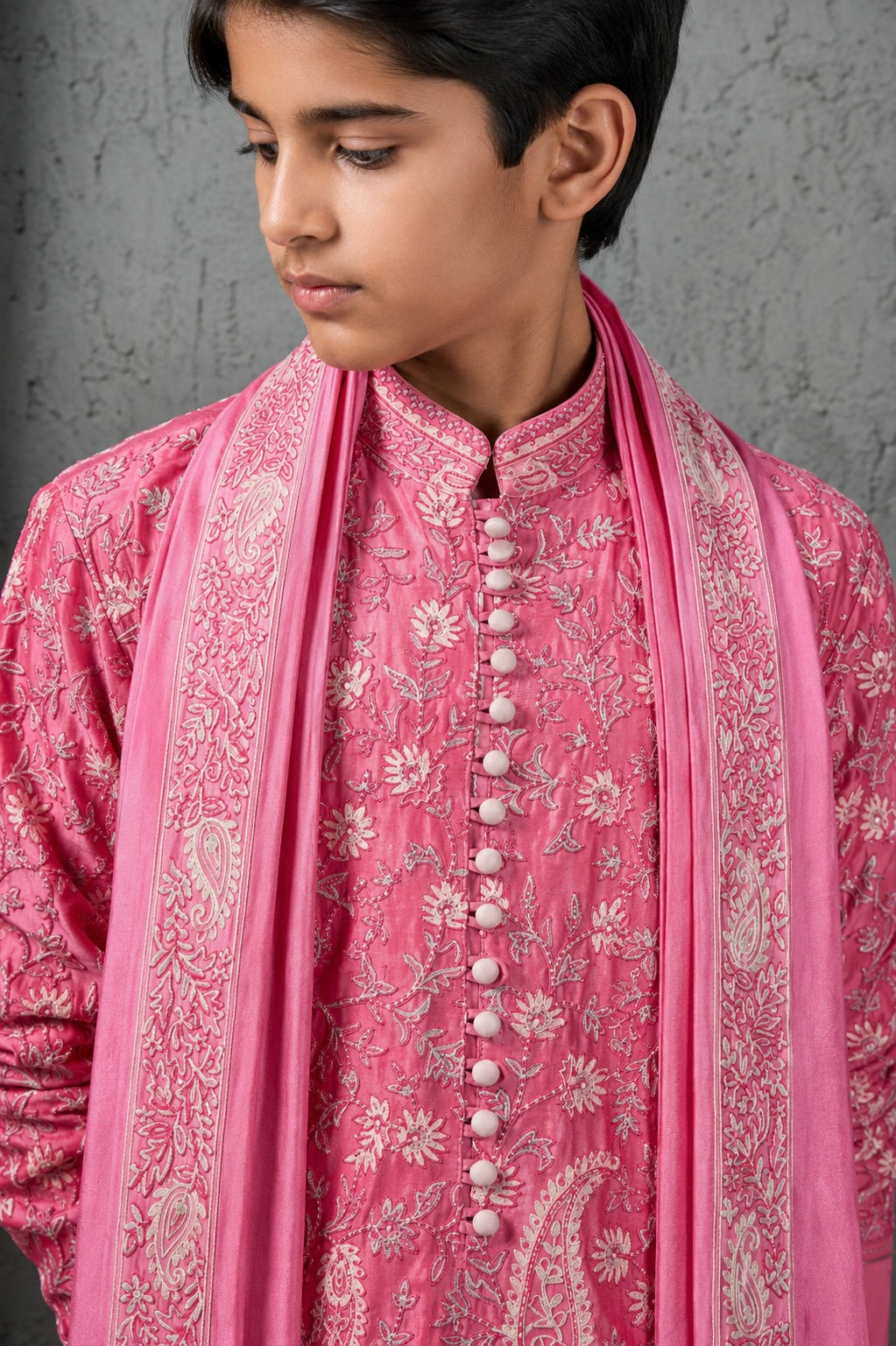 Gulnaar Pink Kurta Set