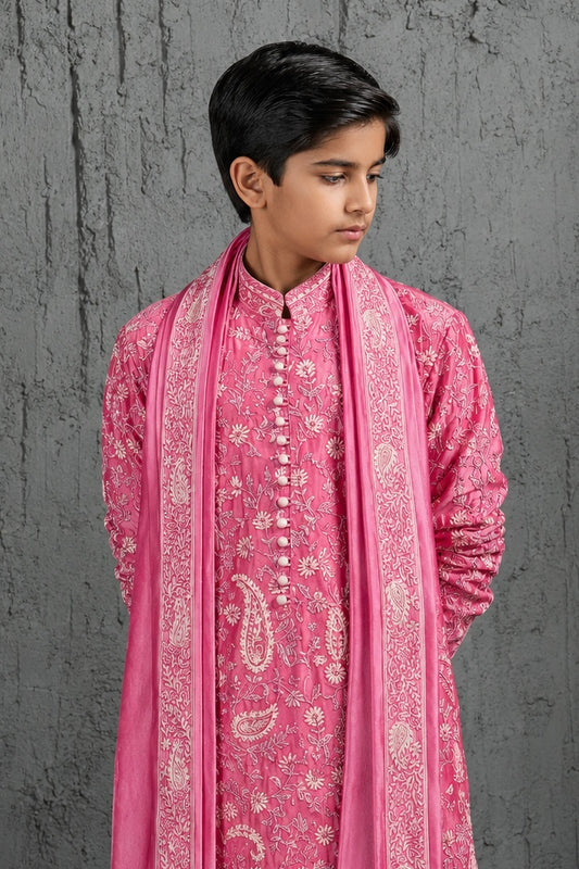 Gulnaar Pink Kurta Set