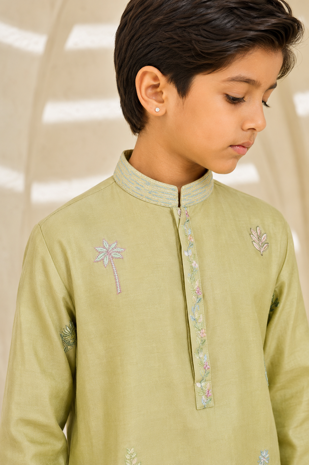 Mint Serene Garden Waistcoat set