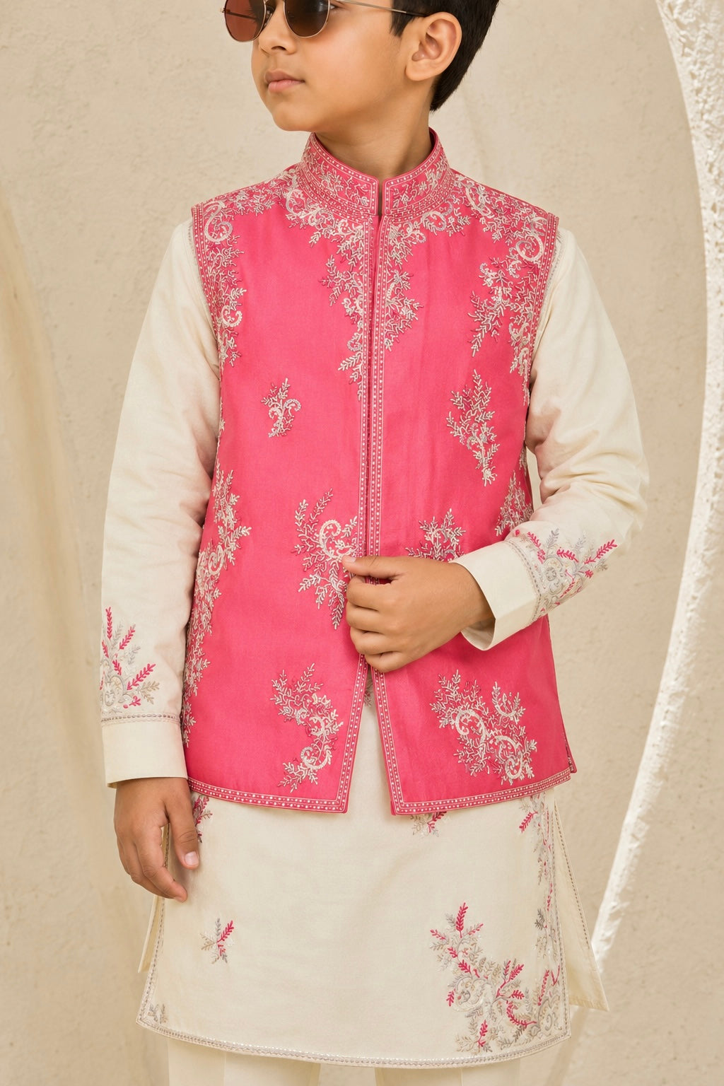Gulabi Bagh Waistcoat Set