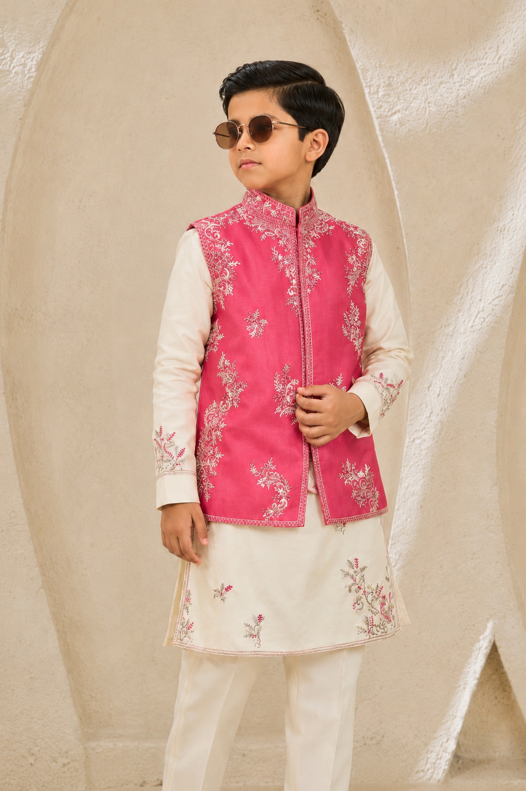 Gulabi Bagh Waistcoat Set