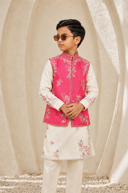 Gulabi Bagh Waistcoat Set