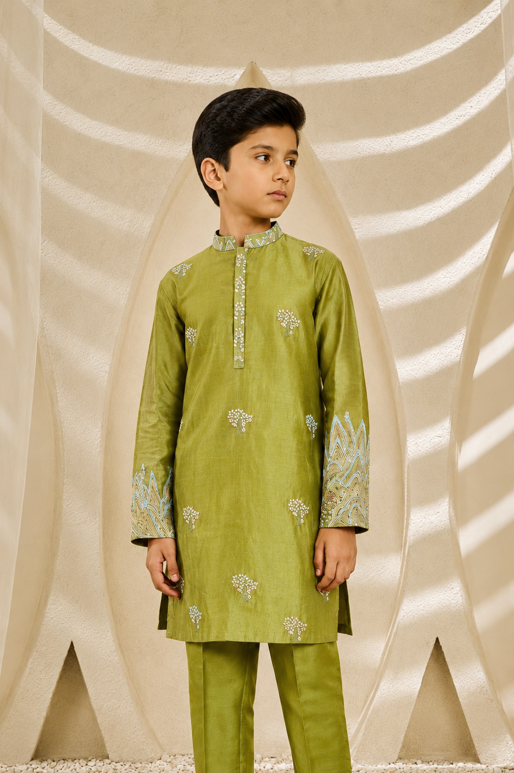 Green Alpine Waistcoat Set