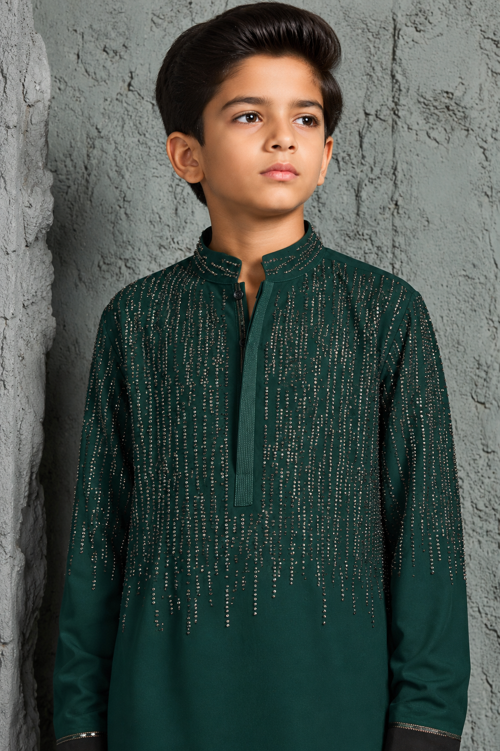 Mehfil Green Embroidered Kurta Set