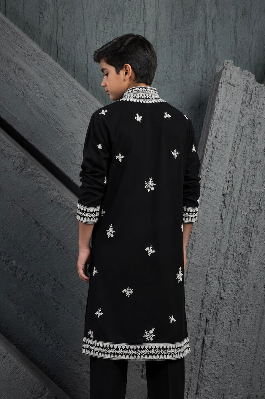 Black Shadow Dori Kurta Set