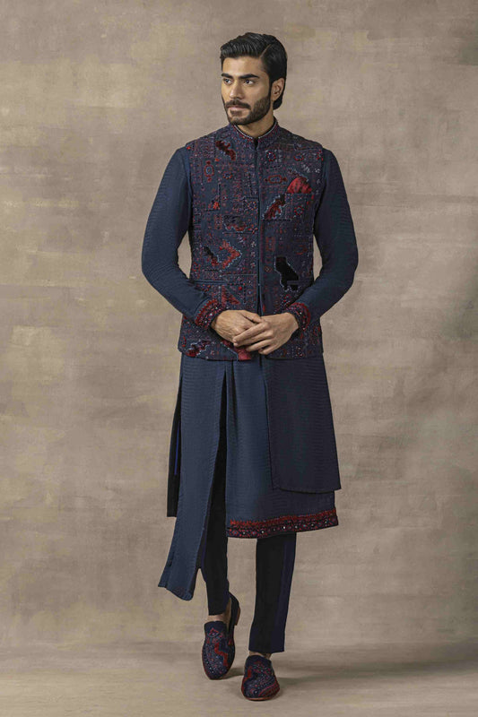 Navy Waistcoat Set