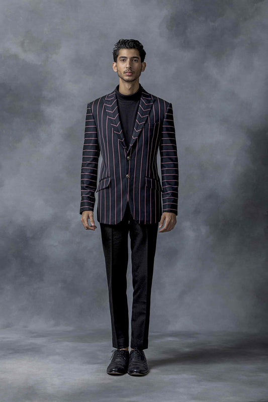 Black Stripe Blazer