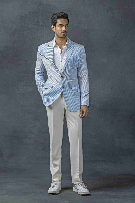 Blue Check Blazer