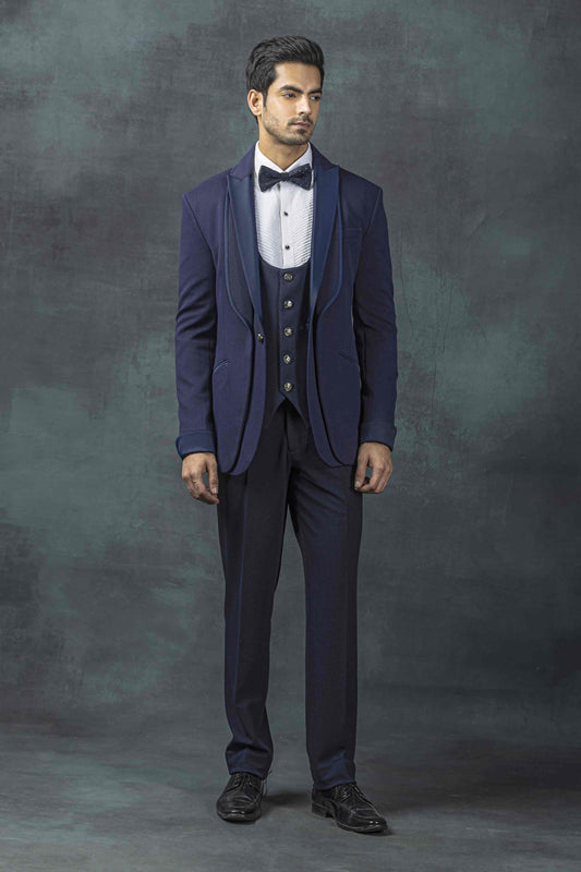 Navy Double Collar Tuxedo