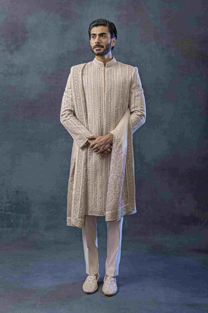 Dusty Mirror Work Sherwani