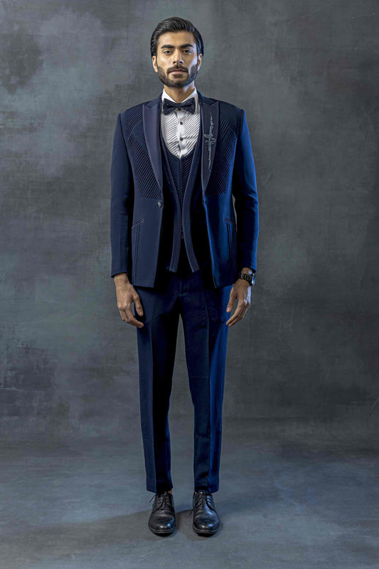 Blue Tuxedo With Satin Collar