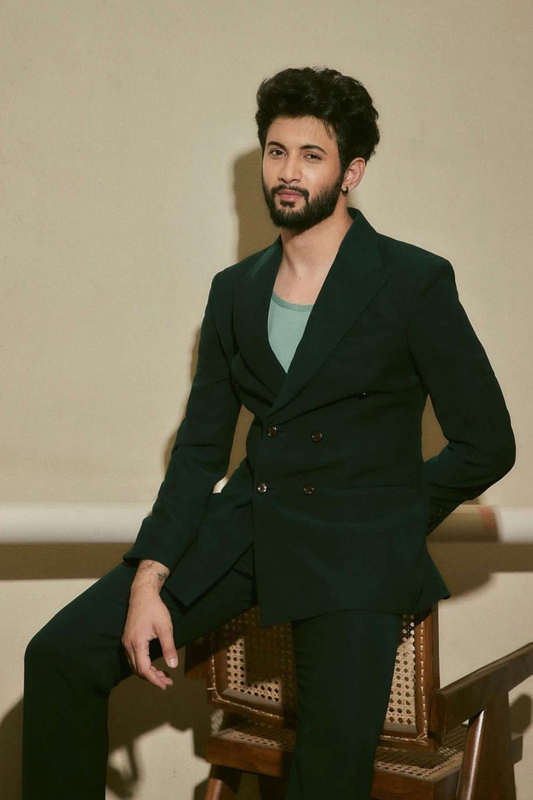 Rohit Suresh Saraf in Olive Green Double Breasted Suit